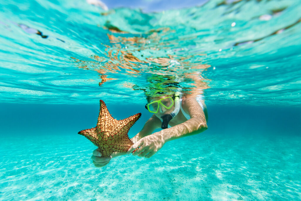 child in the Caribbean waters kids