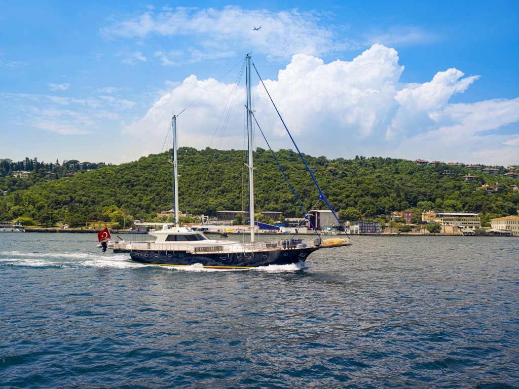 An example of the boats you will take a yacht tour in Istanbul