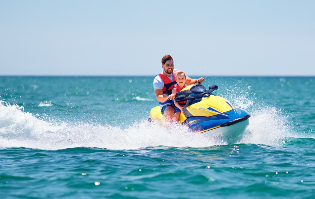 Jet-ski is one of the most entertaining activities that can be done during the blue cruise.
